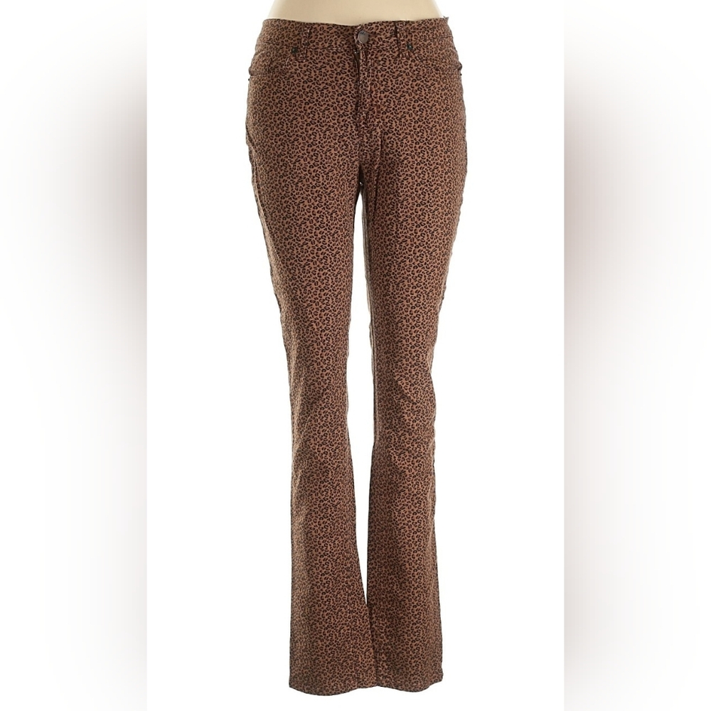 BDG Brown Leopard Print Straight Leg Pants